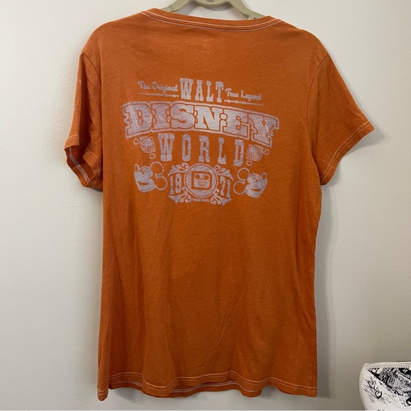 DISNEY PARKS AUTHENTIC XL Mickey Mouse TShirt Orange - Picture 3 of 6